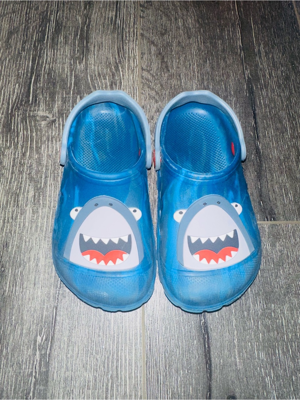 Kids Blue Shark Clogs - Comfortable Slip-On Water Shoes